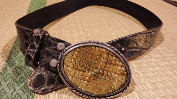 蛇柄風 バックル ベルト スネーク ヘビ拍卖