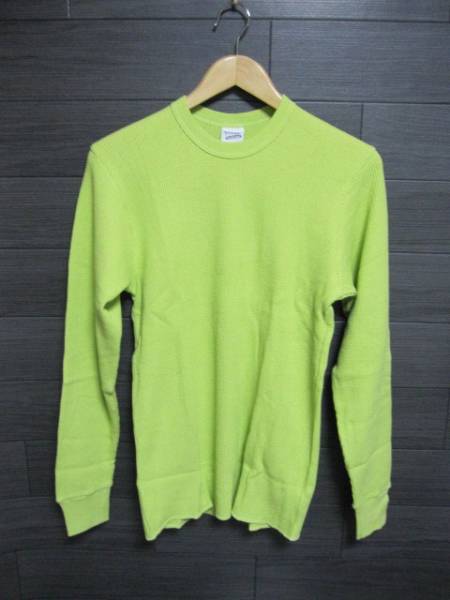 □ジーコックウエストサーマルロングTシャツ/メンズ/黄緑☆新品拍卖