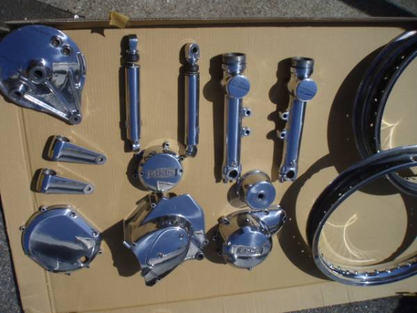 Z1系マッハ系エンジンカバーセット 鏡面バフ仕上げ+ポリマーコート レストア応援拍卖