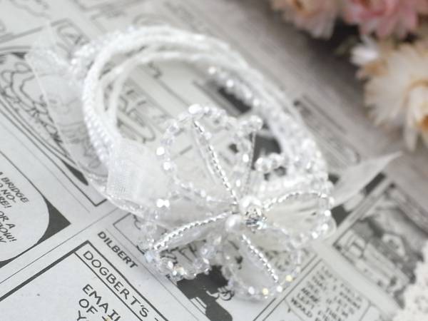 ★新品★蝶ラインストーンビーズ5連ブレスレット拍卖