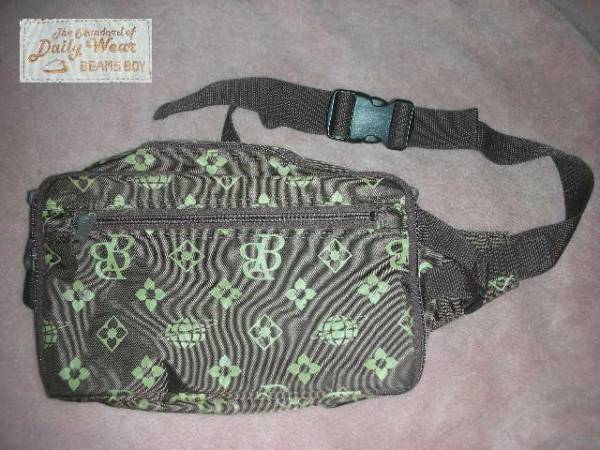 超レア! BEAMS BOY ビームスボーイ モノグラム ウエストバッグ 茶拍卖