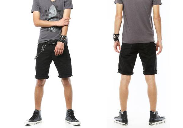 新品未使用VJP5015 w28日本製Made in Japan【VANQUISHリメイクデニムショートパンツブラック】ハーフパンツ半ズボンメンズ紳士ジーンズ拍卖