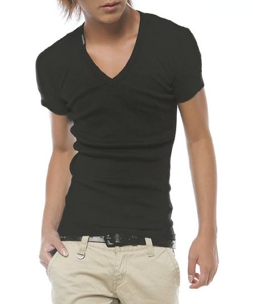 新品未使用VGC271サイズS日本製Made in Japan【VANQUISH紳士テレコアンダーウェア Vネック半袖Tシャツブラック】メンズ拍卖