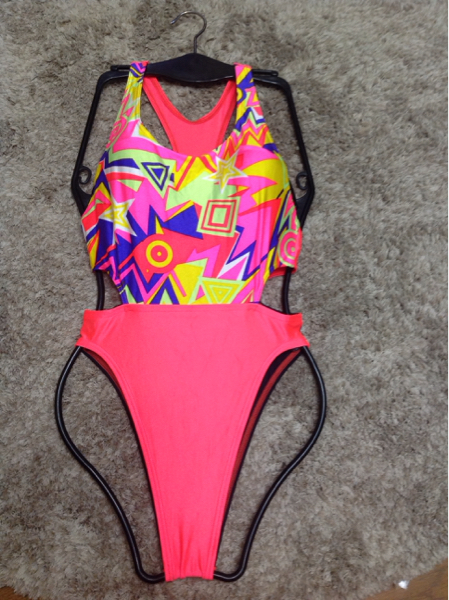 サイドカットがSEXYなネオンカラー超ハイレグレオタードM USED拍卖