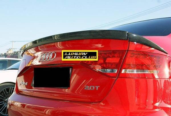 audi アウディ A4 S4 RS B8カーボンスポイラー Sライン エアロ ウイング リアルカ-ボン綾織り 外装カスタム拍卖