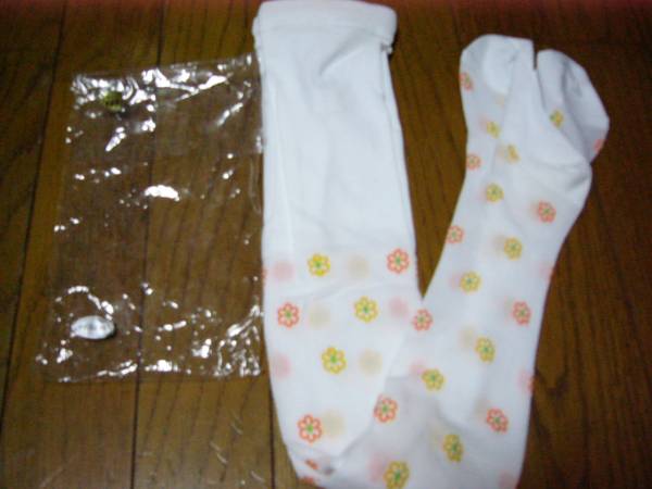 女児 女の子 ストッキング 白 メッシュ 花柄 105cm 可愛くて 未使用 レトロチック拍卖