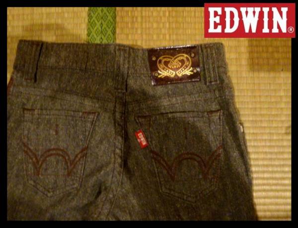 EDWIN ブルートリップ レディースパンツ グレー Sサイズ エドウィン拍卖