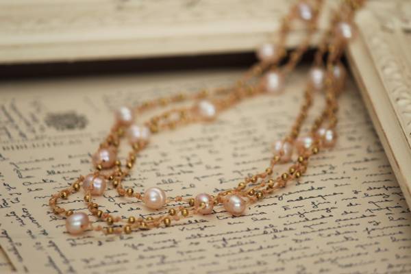 ★新入荷★パール・ブラスビーズ3ラインネックレス拍卖