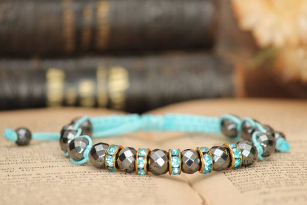 ◆ヘマタイト&ロンデルシャンバラブレスレット拍卖