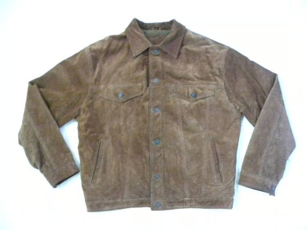|o_o|Gapギャップ(4n)ジージャン革スエードジャケット170-180cm拍卖