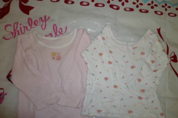 中古あったか素材長袖アンダーシャツ90cm95cm計2枚拍卖