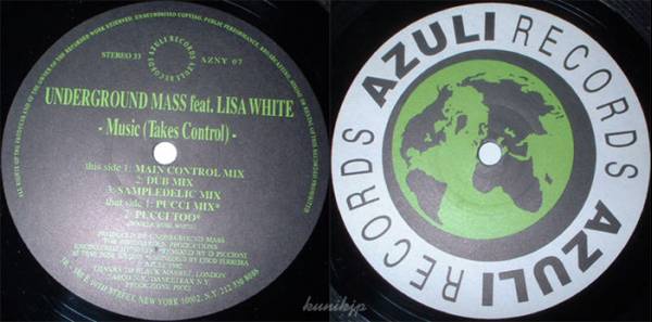 Underground Mass Music(takes control) Azuli 1992! 90s UK warehouse 女性vocal!!!拍卖