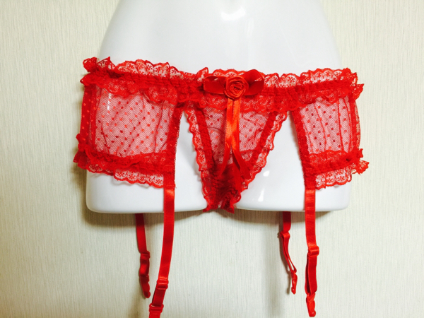【新品】ガーター付きバックオープン総レースショーツ♪~M~拍卖