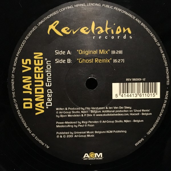 DJ Jan vs. Vandueren / Deep Emotion拍卖