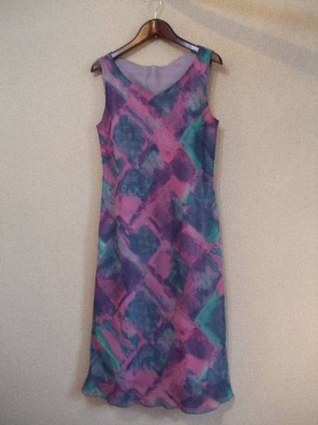 プリントシフォンロングノースリーブワンピ(USED)61614②)拍卖