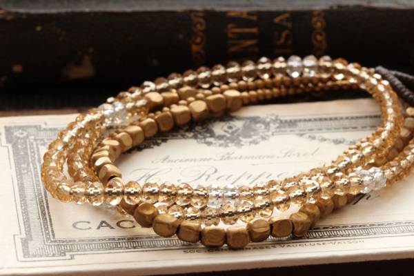 ◆新入荷◆ブラス&ラインストーンネックレス&ブレスレットG拍卖