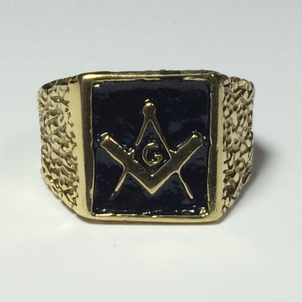 フリーメイソンリング 指輪 秘密結社 Gロゴ 友愛 16.5号 #a拍卖