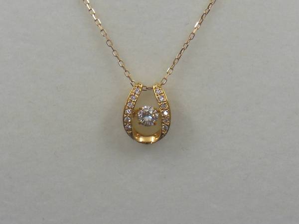 18金 K18 ダイヤモンド トィンクル キラキラダンシング ペンダントネックレス 0.19ct 送料無料 6291拍卖