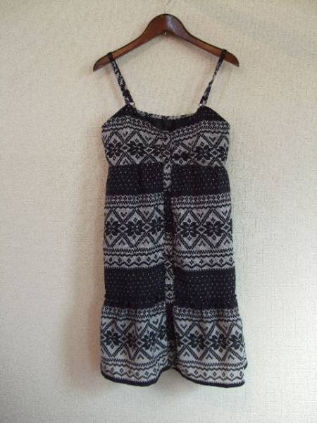 PAGEBOYグレー×ネイビーアーガイル柄ワンピ(USED)111112)拍卖