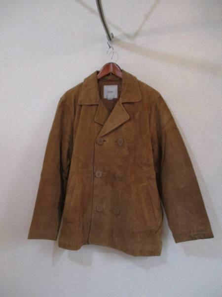 SEAHOP茶中綿入豚革ピーコート(USED)100915)拍卖