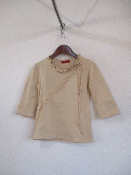 YELLOW96ベージュ7分袖カットソー(USED)40616②拍卖