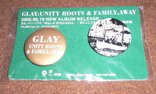 GLAY グレイ 【非売品】 バッジ2個 非売品、未開封 即決拍卖