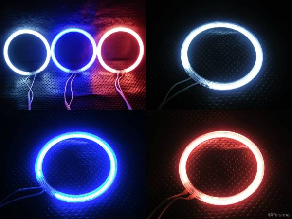 CCFLイカリングキット 円型 121mm リング2個 インバーター1個 ホワイト ブルー レッド 121φ ※定形外は送料無料※ 半円型も有り拍卖