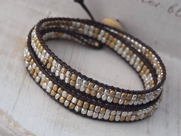 ★新入荷★ユニセックス真鍮・ブラス3RAPブレスレットM拍卖