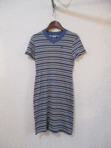 HANGTENブルー系半袖カットソーミニワンピ(USED)80115)拍卖