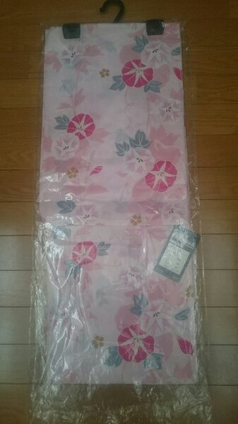 【新品】婦人用お仕立て上がり浴衣 薄ピンク地 かわいい朝顔柄♪拍卖