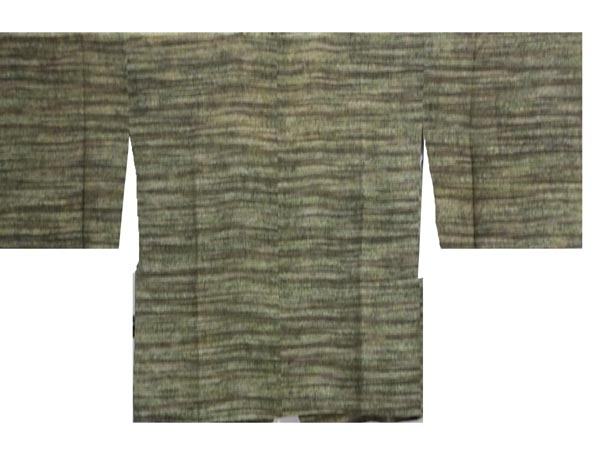 210 道行コ-ト 仕立て上品中古品 渋いグリ-ンが上品拍卖