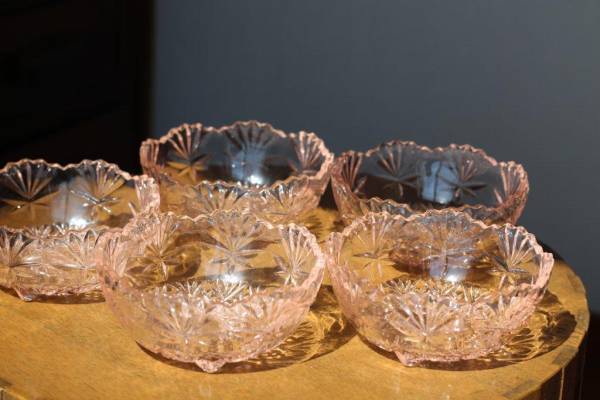 田舎の倉庫整理品■■東洋ガラス■バルキーデザートボウル足つき拍卖