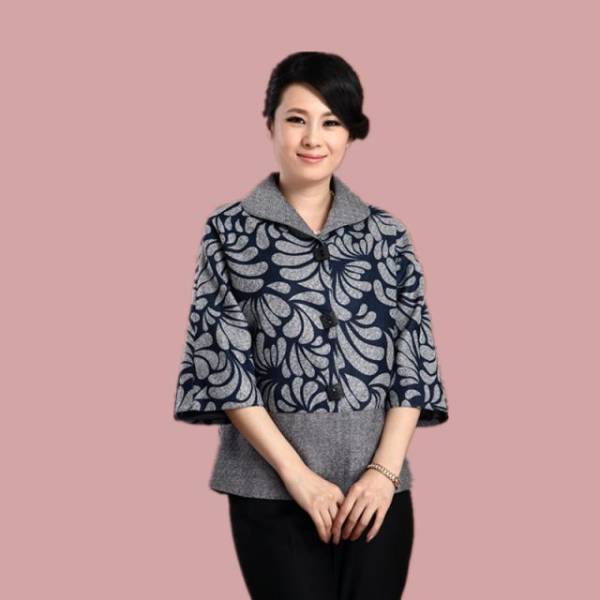 大幅値下げ 美しい&おしゃれ 花柄新型の 七部 ジャケット・・・♪拍卖