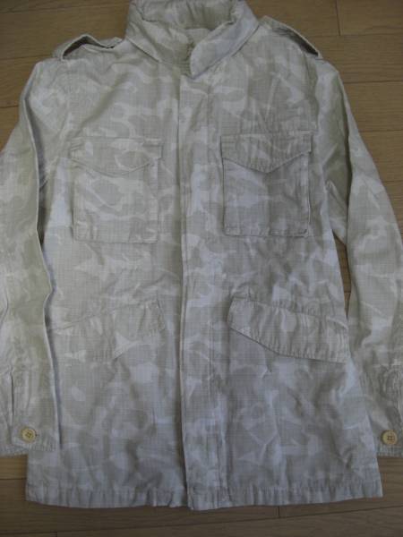 ◎迷彩柄 ジャケット 薄手コート M 男性 ベージュ拍卖