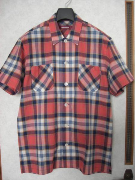 送料無料発送 超特価即決 Hide and Seek マドラスチェック 半袖シャツ L 正規品 新品未使用 薄手コットン生地拍卖