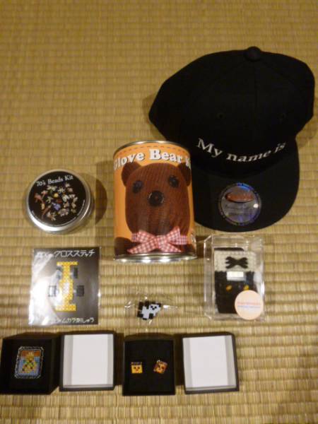 【新品】クロスステッチ ピアス KNIT SHOCK ブローチ クマ 時計刺繍 ビーズ セット拍卖