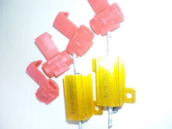 ハイフラ防止抵抗25W3Ω2個タップ付き拍卖