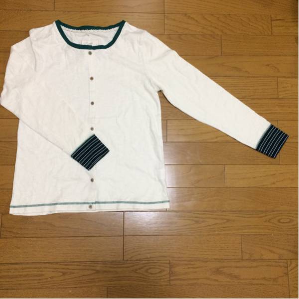 送料無料■新品■costa crews カーディガン ナチュラル系 袖口切替え サイズM拍卖