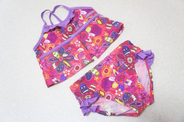 ●ベビー水着 90●GAGOU TAGOU/トイザラス★花柄*タンキニ水着拍卖