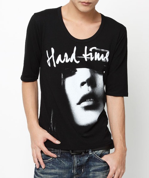 新品未使用VGC600サイズL日本製Made in Japan【VANQUISH HARD TIME FACE 五分袖UネックTシャツブラック】メンズ 紳士拍卖