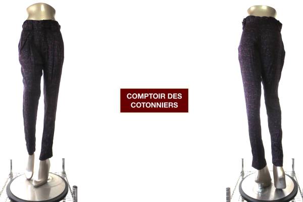 二点落札で送料無料! C31 COMPTOIR DES COTONNIERS コントワーデコトニエ パンツ 34 レディース ボトムス パープル 紫拍卖