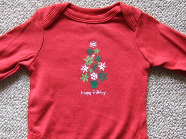 クリスマス R ロンパース ツリー ベビー 新品 タグ無 海外 NB/47-52拍卖