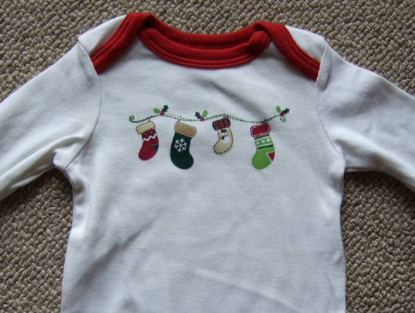 クリスマス RSロンパース 靴下 新品 タグ無 ベビー NB/47-52拍卖