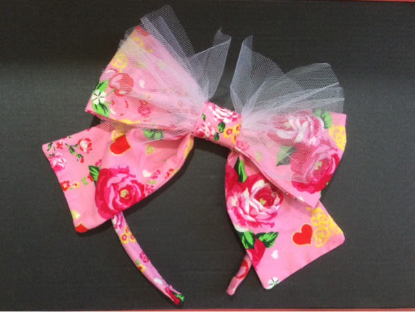 ピンク チュール リボン りぼん カチューシャ拍卖