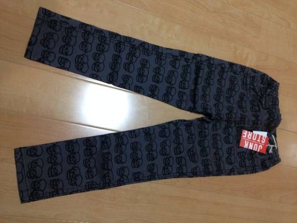 新品JUNKSTORE完売ドクロ総柄パンツ120スカルチャビー ジャンクストアbreezeブリーズ拍卖