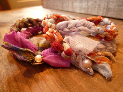 SONIA BOHEC ソニアボヘク シフォンブレスレット リボン カラフル シフォン拍卖