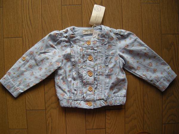 【新品】enecruアンエクリュ花柄カーディガン 80 綿100%拍卖