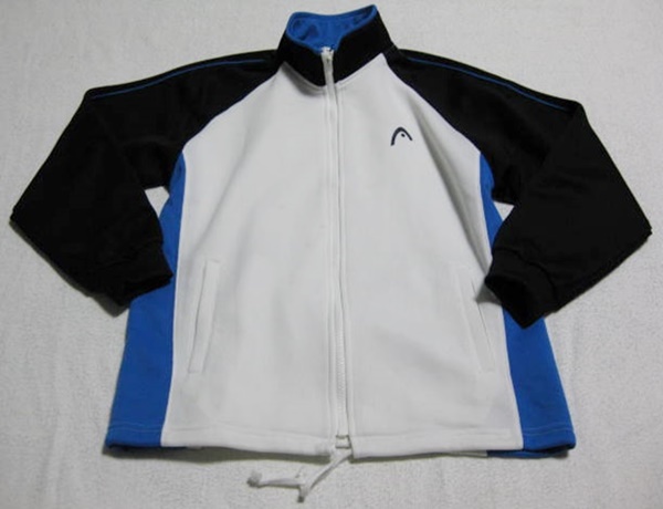 150㎝ HEAD ヘッド 長袖 ジャージ 上のみ スソ紐 白×紺色×青拍卖