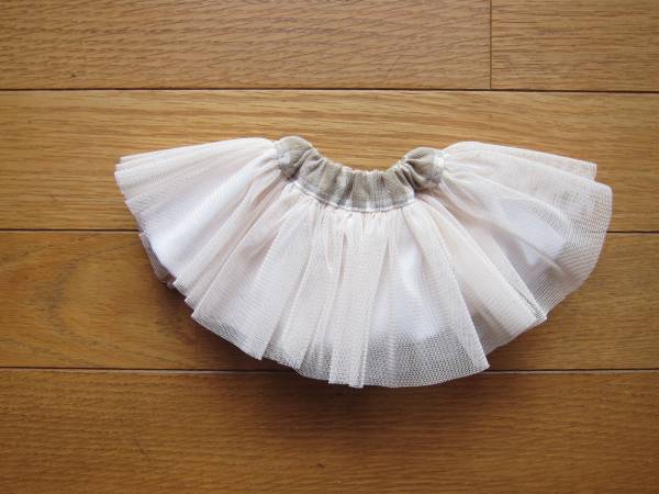 シェリーメイ*ダッフィー*ジェラトーニ♪なちゅかわ♪コスチューム*ポーチ*SS★チュールスカートのみ*オフホワイト★ハンドメイド拍卖