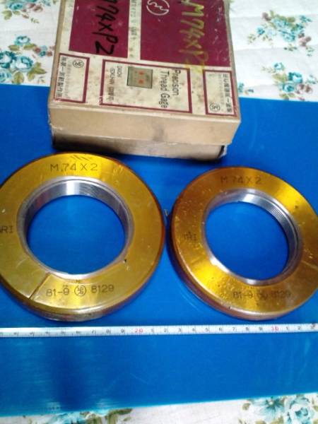 新品?【第一測範 】大型精密ネジゲージ*M74×2【2個セット】拍卖